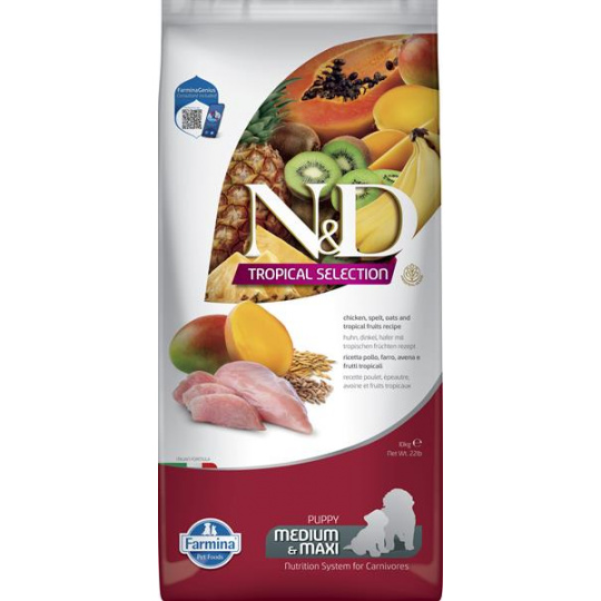 Farmina N&D dog TROPICAL SELECTION (AG) puppy med/maxi chicken 10 kg Farmina N&D dog TROPICAL SELECTION (AG) puppy med/maxi chicken 10 kg