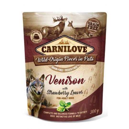 Carnilove Dog Pouch Paté Venison & Strawberry 300g