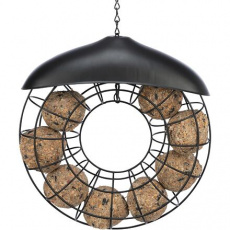 Zásobník VENIEC so strieškou na 8 lojových gúľ, o 24 × 8 cm, čierna