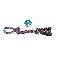 Hračka DUVO+ Lano dvojité s 2 uzlami so slučkou na ťahanie 50 cm
