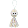 Strašidýlko z vlny s rolničkou, hračka pro kočky, 12 cm, polyester