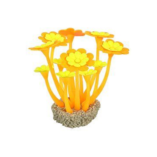 Akvarijní dekorace FLOWERS 2 oranžová/žlutá Zolux Akvarijní dekorace FLOWERS 2 oranžová/žlutá Zolux