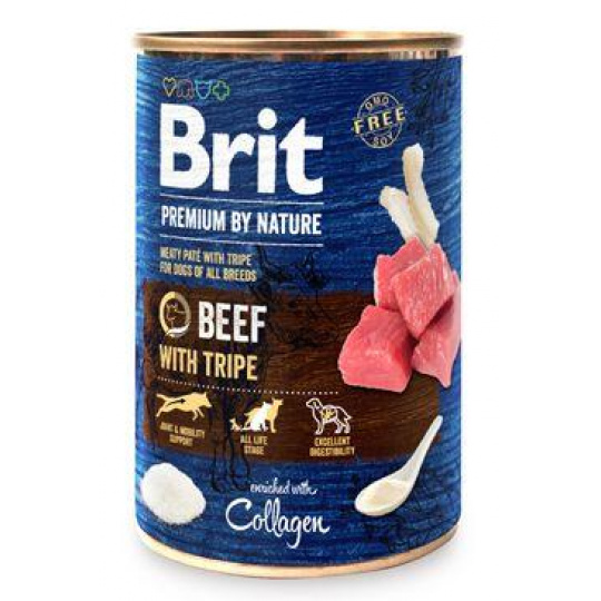 Brit Premium Dog by Nature  konz Beef & Tripes 400g