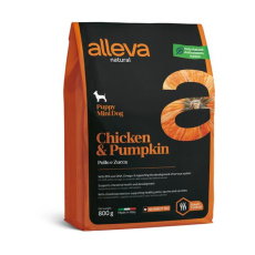 Alleva NATURAL dog puppy mini kuracie & tekvica 0,8 kg