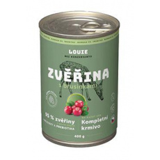 Louie Dog konz. Zverina s brusnicami a prebiotikami 400g Louie Dog konz. Zverina s brusnicami a prebiotikami 400g
