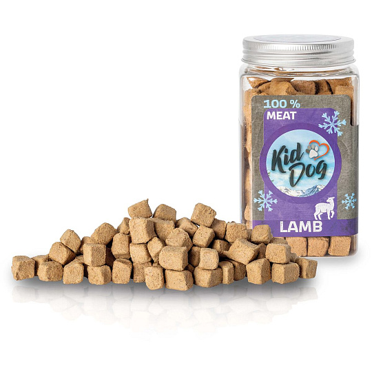 KIDDOG Super Premium 100% freeze dried LAMB CUBES - čisté jehněčí maso, sušené mrazem 105 g KIDDOG Super Premium 100% freeze dried LAMB CUBES - čisté jehněčí maso, sušené mrazem 105 g