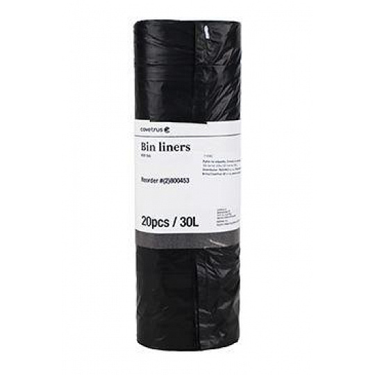 Vrecia na odpadky 30l čierne, sťahovacie 20ks CVET