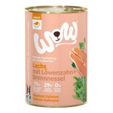 WOW Dog konz. Adult losos s rajčinami 400g WOW Dog konz. Adult losos s rajčinami 400g