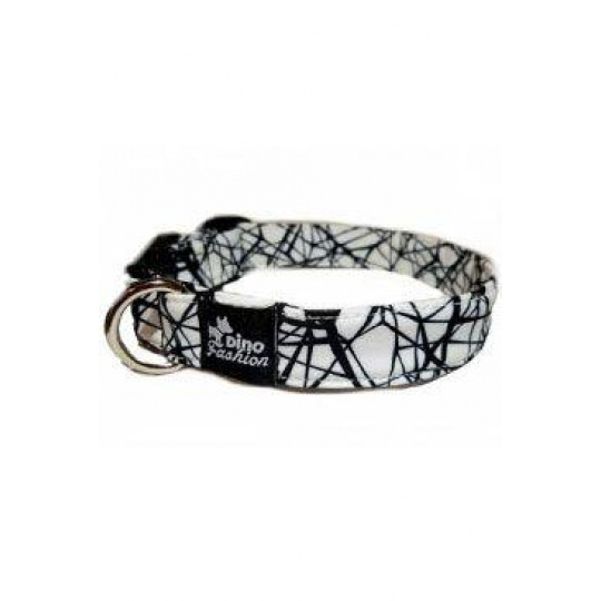 Obojek DINOFASHION Black and White softshell 45/3cm