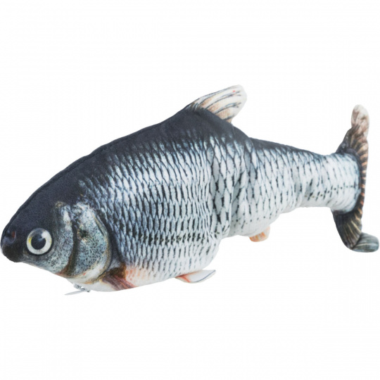 Ryba ako živá, mrskajúca sa, s catnipom, látka, 30cm