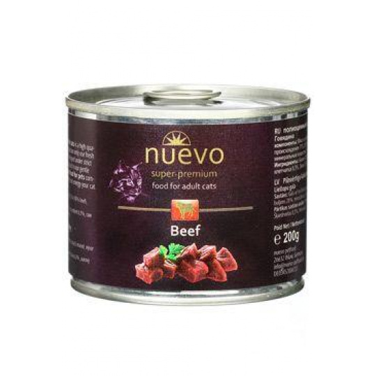 Nuevo mačka adult Hovädzie konz. 200g