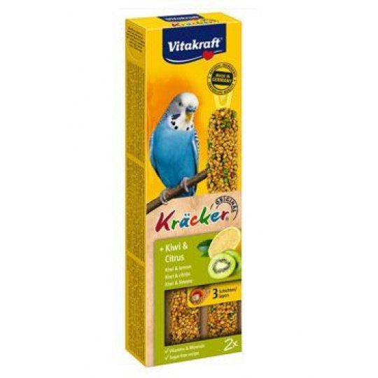 Vitakraft Bird Kräcker Andulka kiwi+citrus tyč 2ks