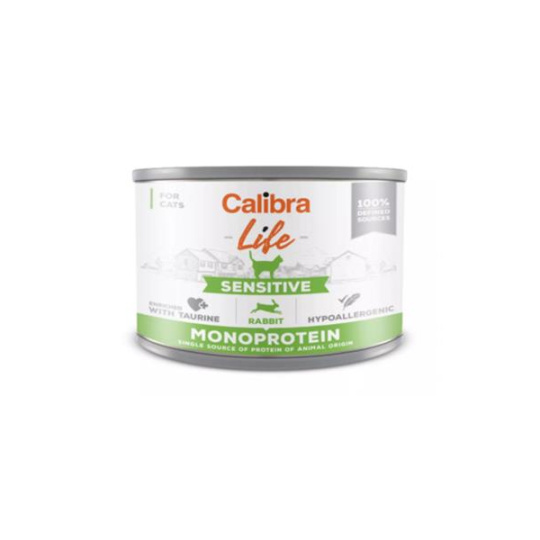Calibra KONZERVA cat Life Adult Sensitive rabbit 6 x 200 g