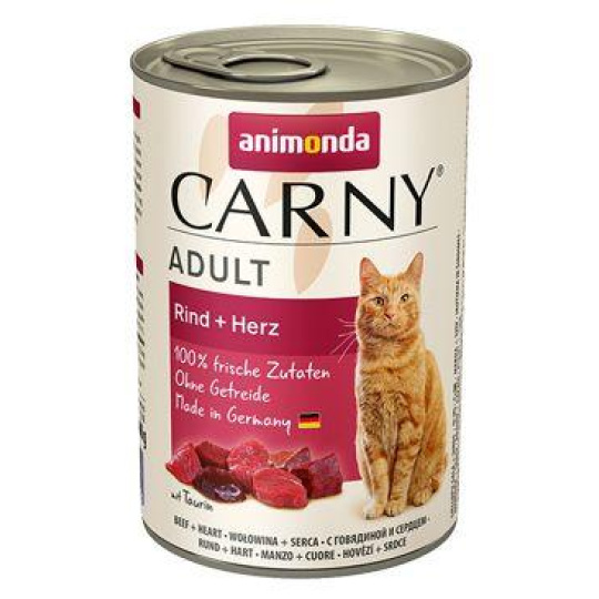 Animonda konz. kočka CARNY Adult hovězí srdce 400g