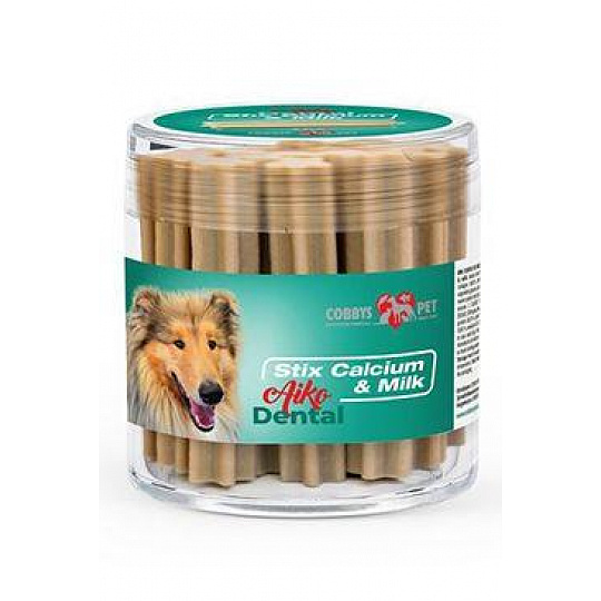 Pochúťka Aiko Dental Stix Calcium&Milk 6,4cm/220g