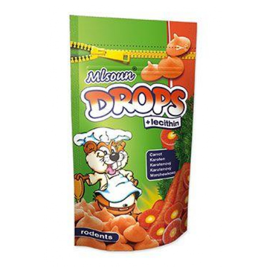 Pochúťka hlodavec Mlsoun mrkvové dropsy 75g