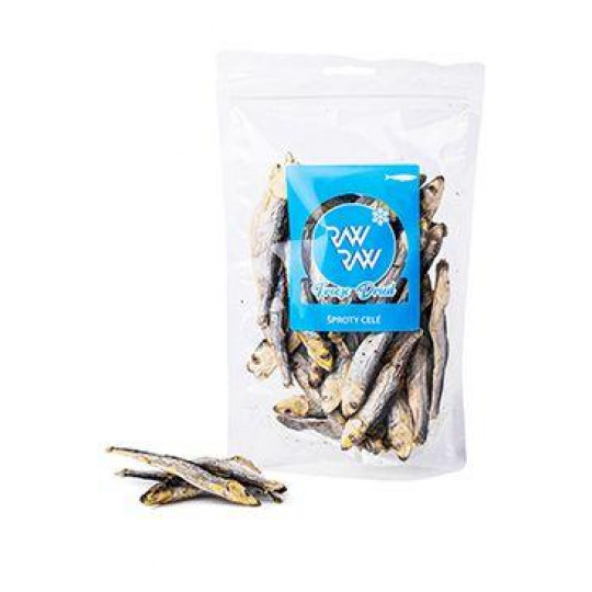 Raw Raw pochúťka mrazom sušené Šproty celé 100g