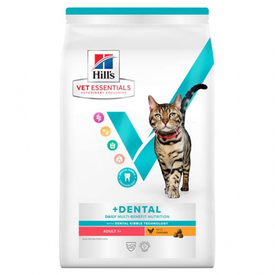HILLS VE Feline Multi Benefit Adult Dental kuracie 1,5 kg HILLS VE Feline Multi Benefit Adult Dental kuracie 1,5 kg