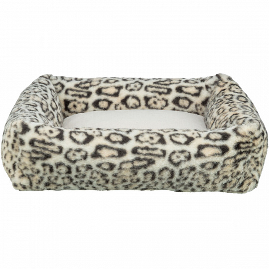 SOFT Edition pelech LEO s okrajem, 100 x 70 cm, krémová/leopardí SOFT Edition pelech LEO s okrajem, 100 x 70 cm, krémová/leopardí