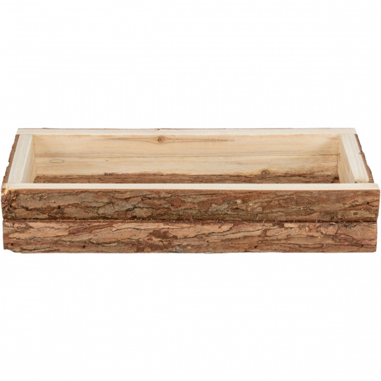 Krmná miska pro hlodavce, 450 ml/ 27 x 5 x 13 cm, borové dřevo Krmná miska pro hlodavce, 450 ml/ 27 x 5 x 13 cm, borové dřevo