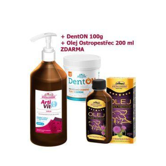 VITAR ArtiVit Sirup 1000ml+DentON100+ostrop.olej 200ml