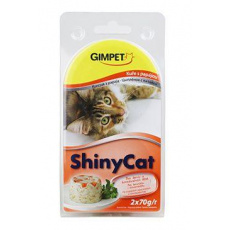 Gimpet ShinyCat konz. kurča&papája 2x70g