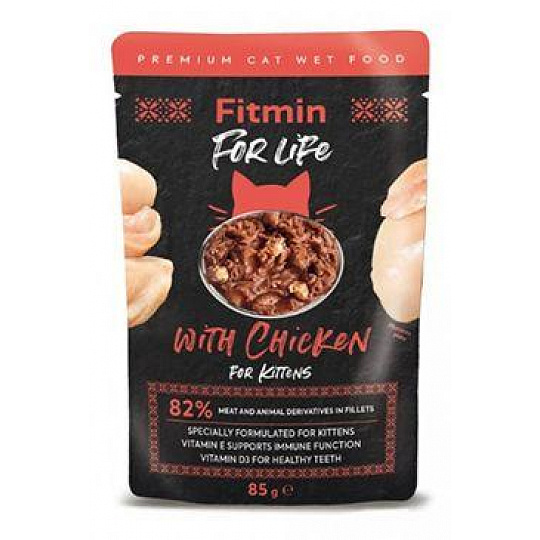 Fitmin FL cat kapsička Kitten Kuracie 85g Fitmin FL cat kapsička Kitten Kuracie 85g