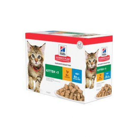 Hill's Fel. SP Kitten Chicken&Ocean Fish kapsička 12x85g Hill's Fel. SP Kitten Chicken&Ocean Fish kapsička 12x85g