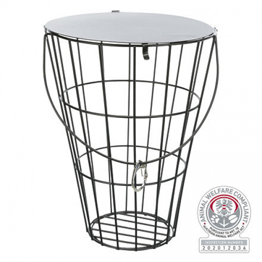 Košík na seno s vekom, na zavesenie, o 9/o 16 × 21 cm