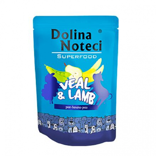 DOLINA NOTECI SUPERFOODS teľacie a jahňacie kapsička pre psy 300 g