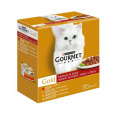 Nestlé GOURMET GOLD Multipack hovädzie, morka s kačicou, losos s kuraťom, kura s pečeňou v šťave konz.8x85 g