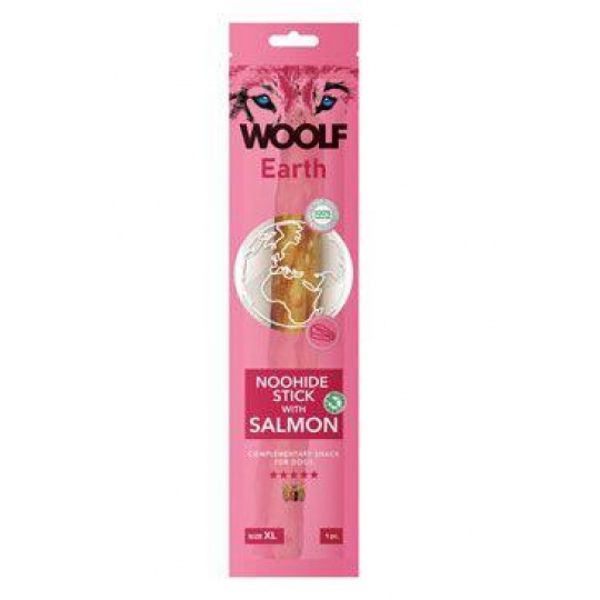 WOOLF Earth poh. NooHide XL Stick with Salmon 85g