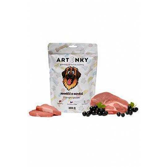 Pochoutka Artinky Jehněčí&Hovězí s černým rybízem 300g Pochoutka Artinky Jehněčí&Hovězí s černým rybízem 300g