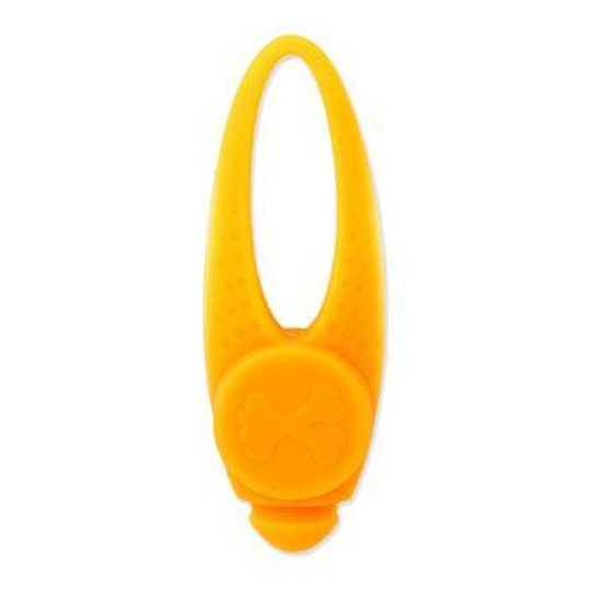 Přívěsek na obojek Dog Fantasy LED silikon oranž 8cm