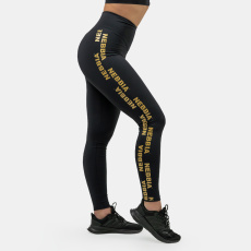Dámske legíny Classic High Waist Intense Iconic Black/Gold - NEBBIA Dámske legíny Classic High Waist Intense Iconic Black/Gold - NEBBIA