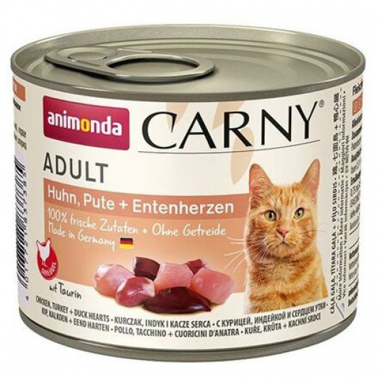 ANIMONDA konzerva CARNY Adult - kuracie, morčacie + kačacie srdce 200g ANIMONDA konzerva CARNY Adult - kuracie, morčacie + kačacie srdce 200g