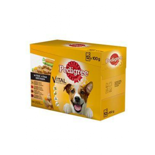 Pedigree kapsička Adult masový výber so zeleninou v šťave 12x100g Pedigree kapsička Adult masový výber so zeleninou v šťave 12x100g