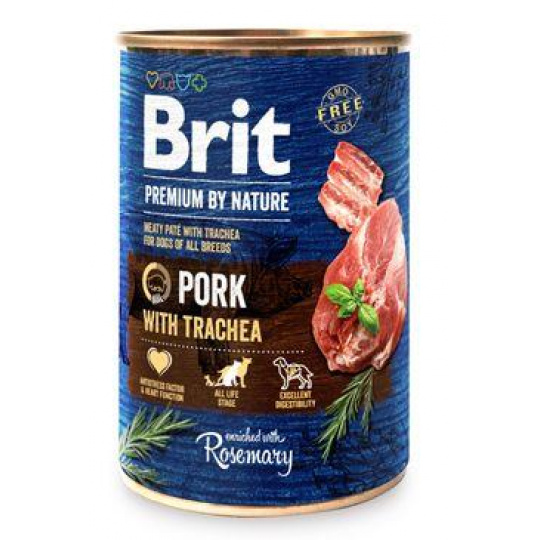 Brit Premium Dog by Nature  konz Pork & Trachea 400g