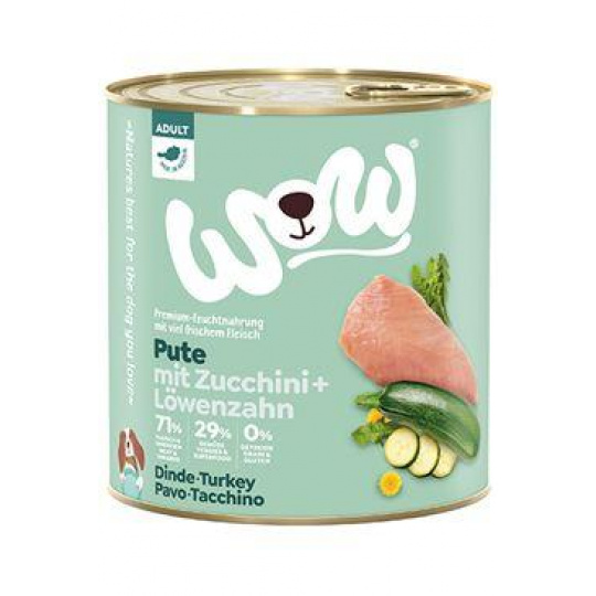 WOW Dog konz. Adult moriak s cuketou 800g WOW Dog konz. Adult moriak s cuketou 800g