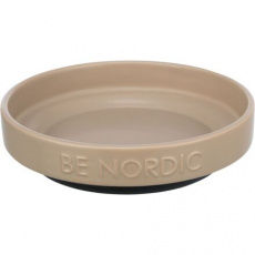 BE NORDIC keramická miska plytká, 0.3l / 16 cm, sivohnedá