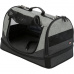 Transportná taška-pelíšek HOLLY 50x30x30 cm nylon, čierno/sivá (max 15kg)