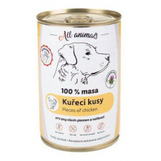 All Animals DOG konz. Kuracie kúsky 400g