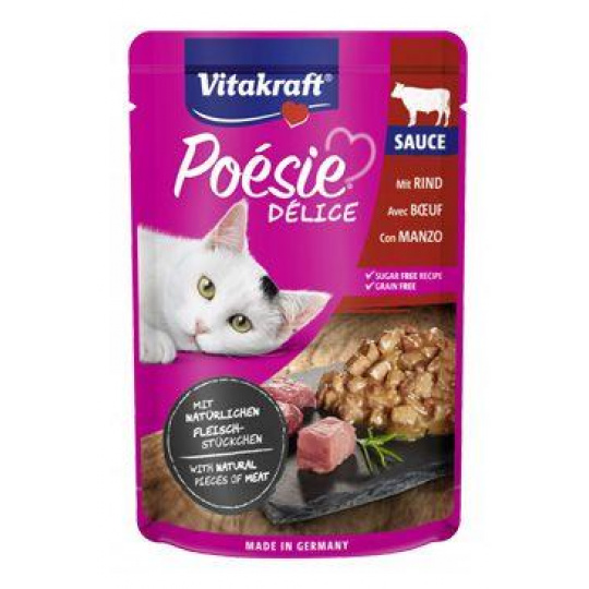 Vitakraft Cat Poésie Déli Sauce kapsa hovězí 85g