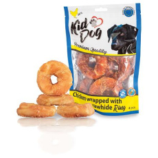KIDDOG kuřecí masíčko na buvolím 9 cm kroužku (4 ks/bal.) KIDDOG kuřecí masíčko na buvolím 9 cm kroužku (4 ks/bal.)