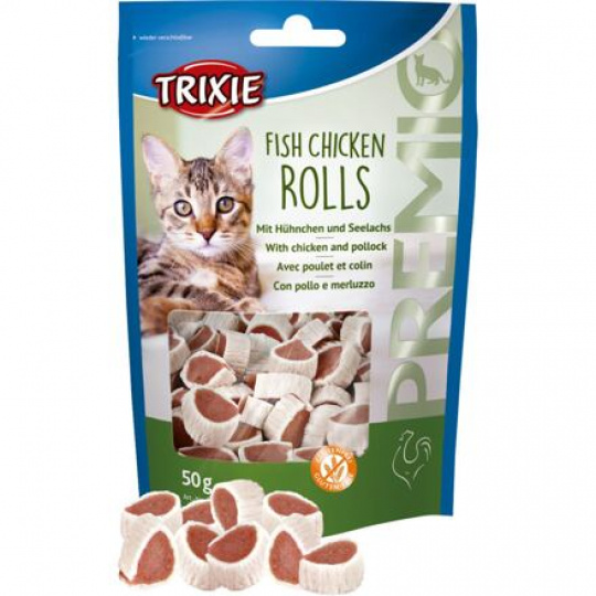 Premio ROLLS Light - rolky kuracie - losos 50g TRIXIE Premio ROLLS Light - rolky kuracie - losos 50g TRIXIE