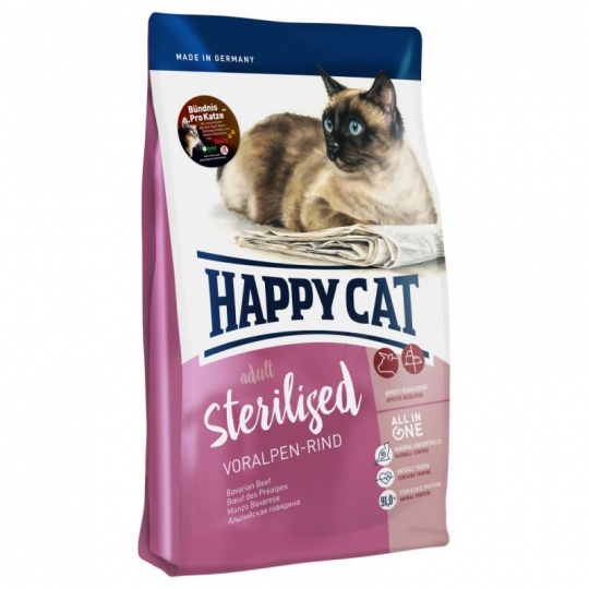 Happy Cat Adult Sterilised Voralpen-Rind 10 kg + DOPRAVA ZDARMA Happy Cat Adult Sterilised Voralpen-Rind 10 kg + DOPRAVA ZDARMA