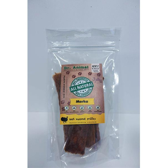 Pamlsok Dr. Animal morka mäso. prúžky 80g