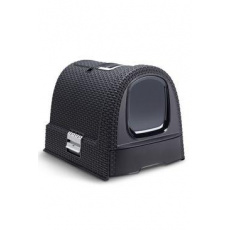 Curver WC mačka kryté domček Rattan 39x39x51cm antracit Curver WC mačka kryté domček Rattan 39x39x51cm antracit