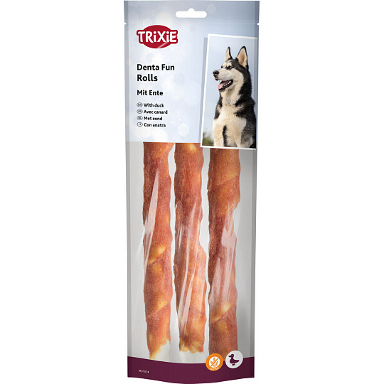DentaFun tyčinka zviazaná kačacím mäsom 3 ks, 28 cm/250 g DentaFun tyčinka zviazaná kačacím mäsom 3 ks, 28 cm/250 g