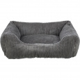 Vital Bed JONNA ortopedický obdĺžnikový pelech 120 x 80 cm, manšestrový plyš, tmavosivá